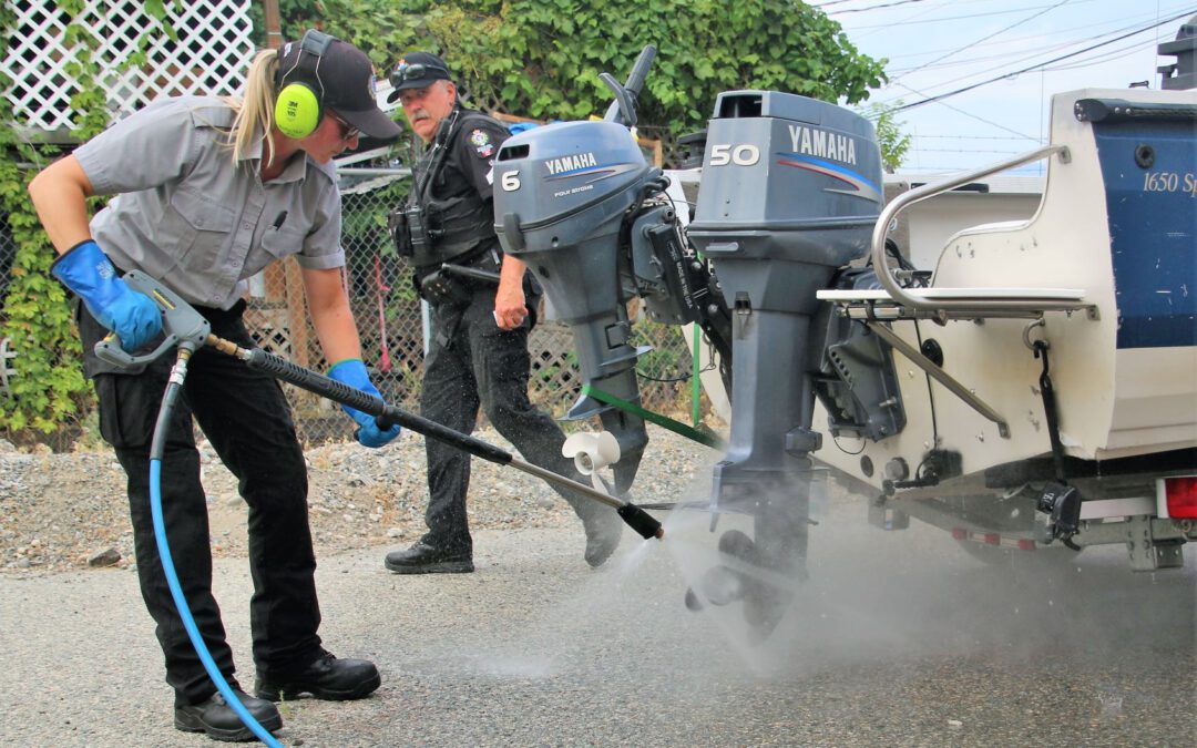TOWN OF OSOYOOS urges residents and visitors to Protect OSOYOOS LAKE from invasive species such as Quagga and Zebra Mussels