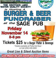 Support the OLWQS Fundraiser “Burger ‘n Beer” at the SAGE PUB, Fri. Nov 14, 5-8PM